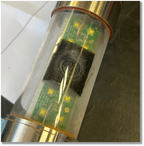 Internal View of Borehole Cameras with Water Intrusion